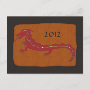 Festividades Cartão postal de 2012 do antigo Dragão chinês