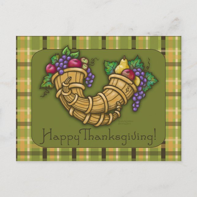 Festividades Cartão postal de Ação de Graças (Frente)