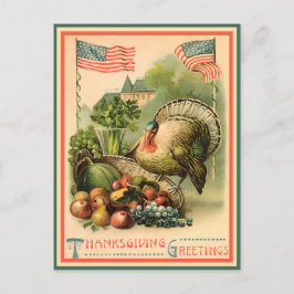 Festividades Cartão postal de Ação de Graças Patriótico
