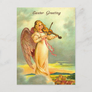 Festividades Cartão postal de anjo Páscoa vitoriano