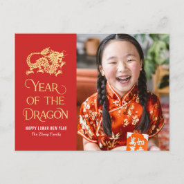 Festividades Cartão Postal De Ano Novo Do Dragão Chinês