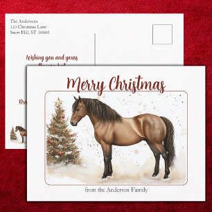 Festividades Cartão postal de arte de Natal Paso Fino Merry Chr