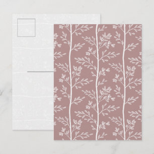 Festividades Cartão postal de arte floral rosa antiga elegante