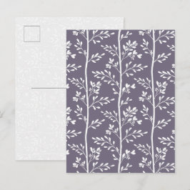 Festividades Cartão postal de arte floral roxo lavanda elegante