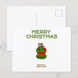 Festividades Cartão postal de Cupcake natalino