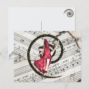 Festividades Cartão postal de dançarino musical