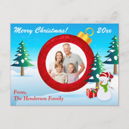 Festividades Cartão Postal de Enfeite de Natal com FOTO Persona