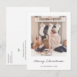 Festividades Cartão postal de Feliz Natal Personalizado