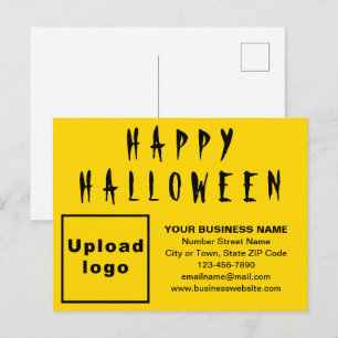 Festividades Cartão postal de Feriado Amarelo do Halloween Come