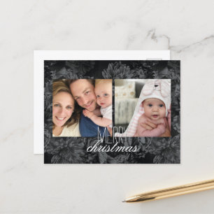 Festividades Cartão postal de Feriado com cartão floral escuro