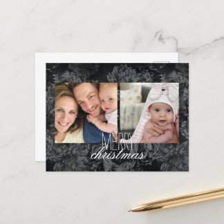 Festividades Cartão postal de Feriado com cartão floral escuro