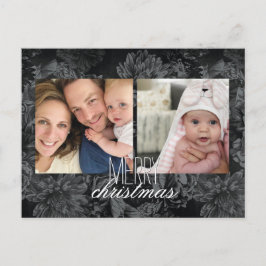 Festividades Cartão postal de Feriado com cartão floral escuro