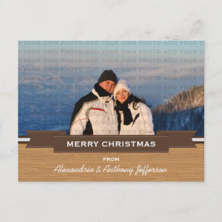 Festividades Cartão postal de Feriado de Banner Rustico Mocha
