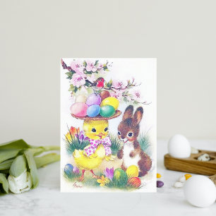 Festividades Cartão postal de Feriado de Coelhinho de Páscoa 
