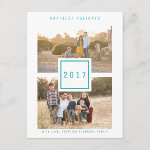 Festividades Cartão postal de Feriado Duplo de Foto Moderno Tea