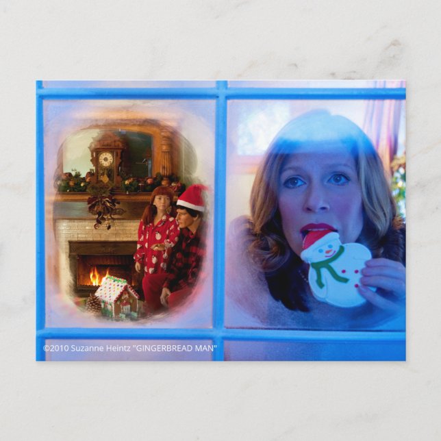Festividades Cartão postal de Feriado GINGERBREAD MAN (Frente)