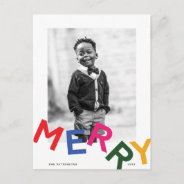 Festividades Cartão postal de Feriado Joyful Lettering