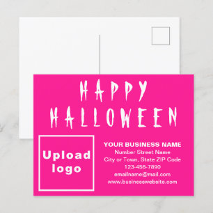 Festividades Cartão postal de Feriado Rosa de Halloween para Em