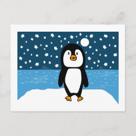 Festividades Cartão postal de Feriado Starry Penguin