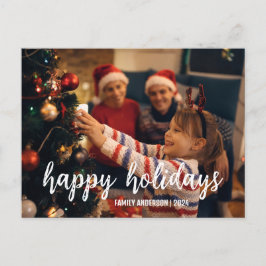 Festividades cartão postal de férias de natal com amigos e fami