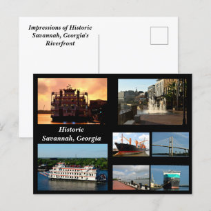 Festividades Cartão postal de férias de Savannah, Geórgia