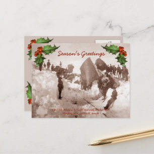 Festividades Cartão postal de férias do comboio