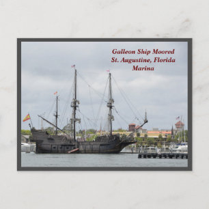 Festividades Cartão postal de Férias do Navio Galeão espanhol