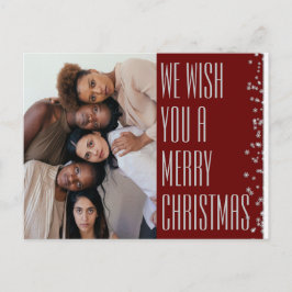 Festividades Cartão postal de Férias Feliz Natal Burgundy