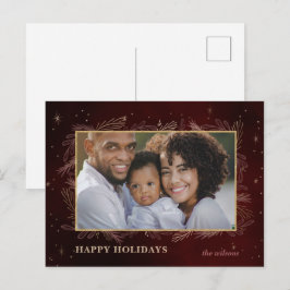Festividades Cartão Postal de Férias Fotográfico Botânico Doura