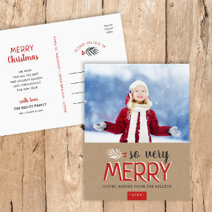 Festividades Cartão postal de Férias Muito Feliz