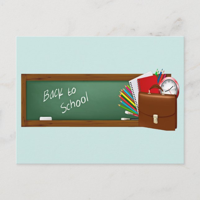 Festividades Cartão Postal De Férias Para A Escola (Frente)