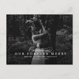 Festividades Cartão postal de férias recém-casado