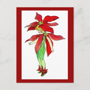 Festividades Cartão postal de Flor de Pointsettia natalícia