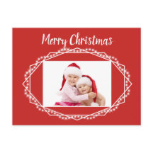 Cartão Postal de Foto com Brilho Geométrico de Fér