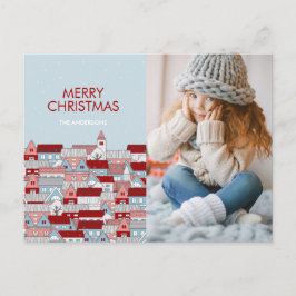 Festividades Cartão Postal de Foto de Férias da Vila de Natal