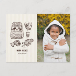 Festividades Cartão postal de foto de itens essenciais para as 