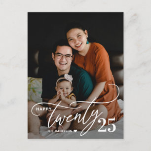 Festividades Cartão postal de foto do Ano Novo Vinte Encantador