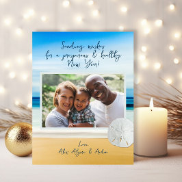 Festividades Cartão postal de Foto do Feliz ano novo de Praia d