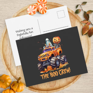 Festividades Cartão postal de Halloween da tripulação Boo Cute