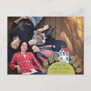 Festividades Cartão postal de ilustração da Casa Natal