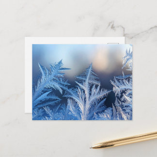 Festividades Cartão Postal de Inverno Cristal de Gelo Elegante