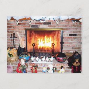 Festividades Cartão postal de LAREIRA CHRISTMAS