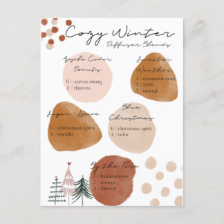 Festividades Cartão postal de mistura difusor Cozy Winter