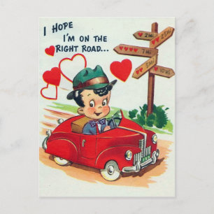 Festividades Cartão postal de Namorados de Férias do Retro Vint
