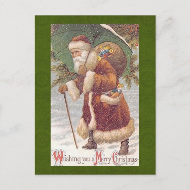 Festividades Cartão postal de natais vintages (Frente)