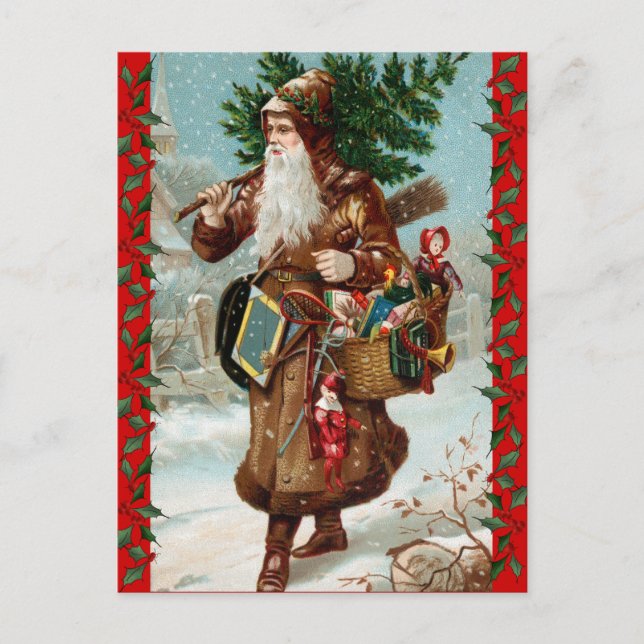 Festividades Cartão postal de natais vintages (Frente)