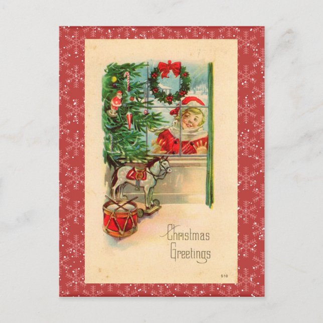 Festividades Cartão postal de natais vintages (Frente)