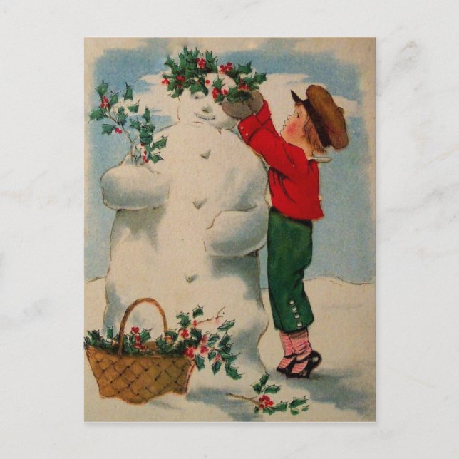 Festividades Cartão postal de natais vintages (Frente)