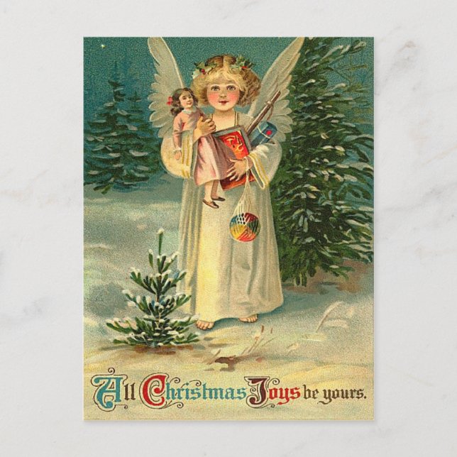 Festividades Cartão postal de natais vintages (Frente)