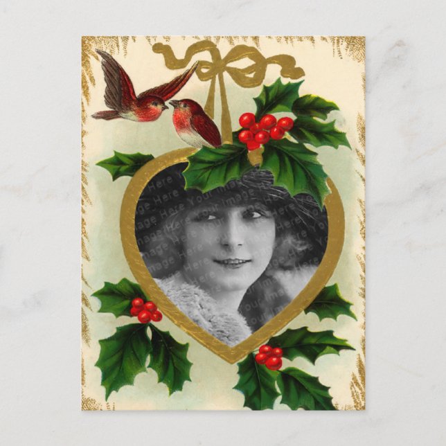 Festividades Cartão postal de natais vintages (Frente)